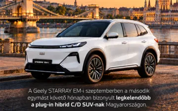 A Geely STARRAY EM-i szeptemberben Magyarországon szinte mindent vitt